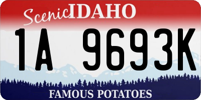 ID license plate 1A9693K