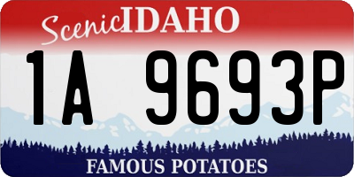 ID license plate 1A9693P