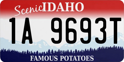 ID license plate 1A9693T