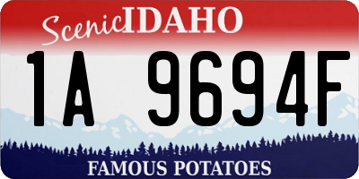 ID license plate 1A9694F