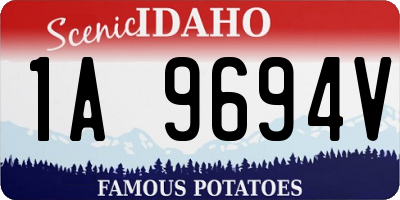 ID license plate 1A9694V