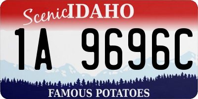 ID license plate 1A9696C