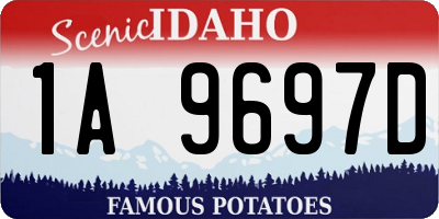 ID license plate 1A9697D