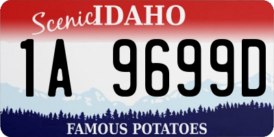 ID license plate 1A9699D