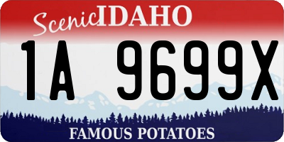 ID license plate 1A9699X