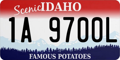 ID license plate 1A9700L