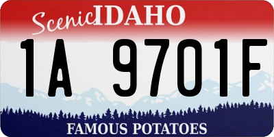 ID license plate 1A9701F