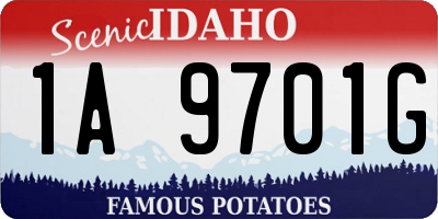 ID license plate 1A9701G