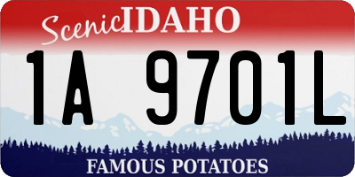 ID license plate 1A9701L