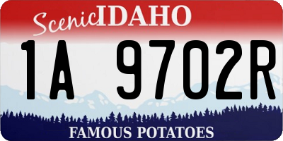 ID license plate 1A9702R