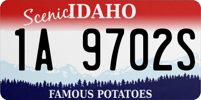 ID license plate 1A9702S