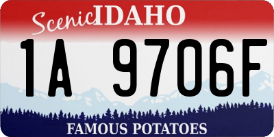 ID license plate 1A9706F