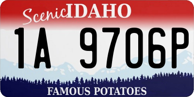 ID license plate 1A9706P
