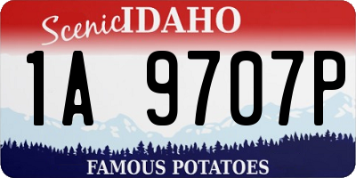 ID license plate 1A9707P