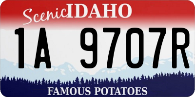 ID license plate 1A9707R