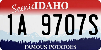 ID license plate 1A9707S