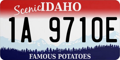 ID license plate 1A9710E