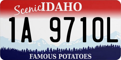 ID license plate 1A9710L