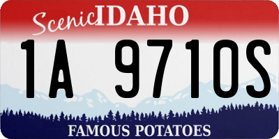 ID license plate 1A9710S