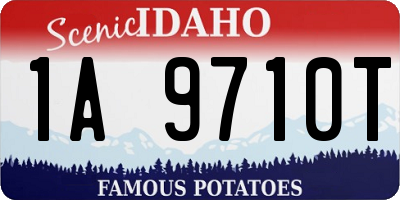 ID license plate 1A9710T
