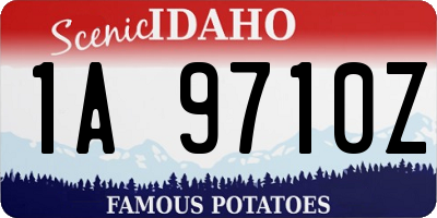 ID license plate 1A9710Z