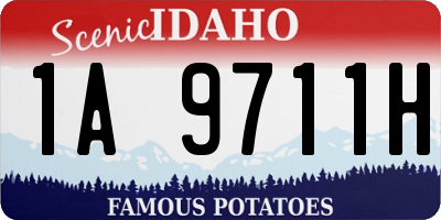 ID license plate 1A9711H