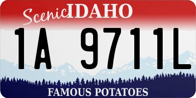 ID license plate 1A9711L
