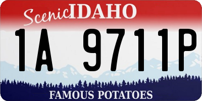 ID license plate 1A9711P