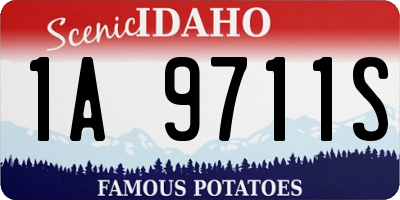 ID license plate 1A9711S