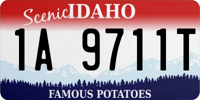 ID license plate 1A9711T