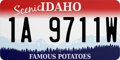 ID license plate 1A9711W