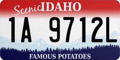 ID license plate 1A9712L