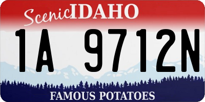 ID license plate 1A9712N
