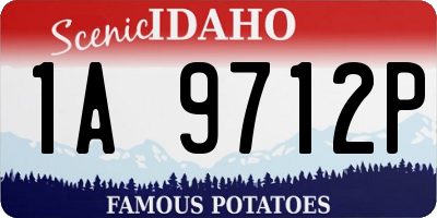 ID license plate 1A9712P