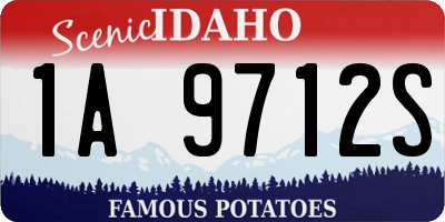 ID license plate 1A9712S