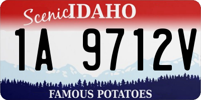ID license plate 1A9712V