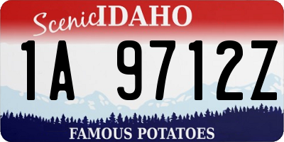 ID license plate 1A9712Z