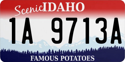 ID license plate 1A9713A