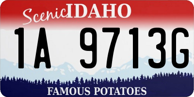 ID license plate 1A9713G