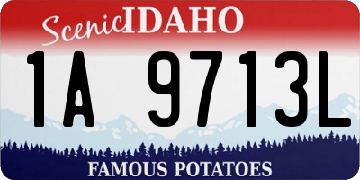 ID license plate 1A9713L