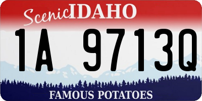 ID license plate 1A9713Q