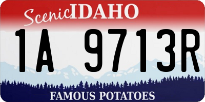 ID license plate 1A9713R