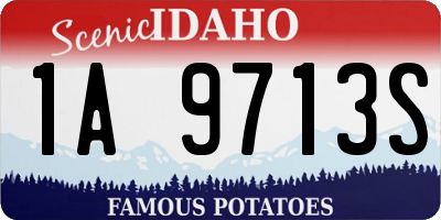 ID license plate 1A9713S