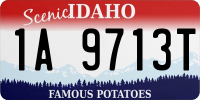 ID license plate 1A9713T
