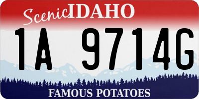 ID license plate 1A9714G