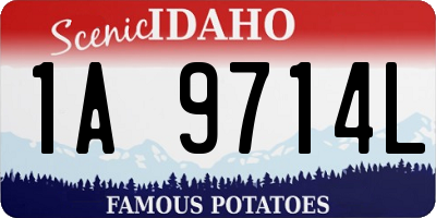 ID license plate 1A9714L