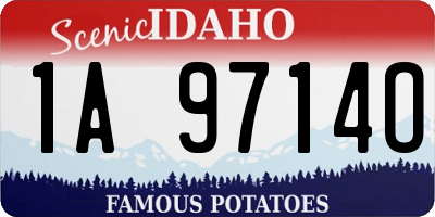 ID license plate 1A9714O