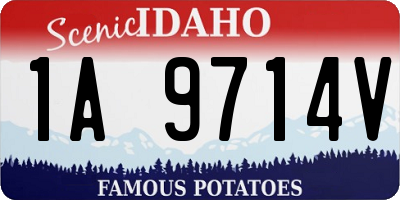 ID license plate 1A9714V