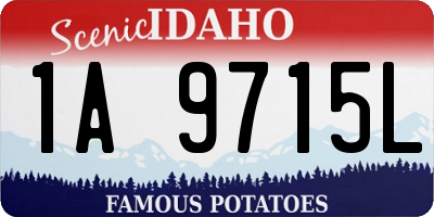 ID license plate 1A9715L