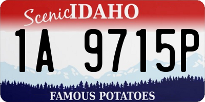 ID license plate 1A9715P